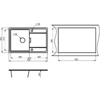 Кухонная мойка Granula 7804 (песок) - Превью изображения №2 — Интернет-магазин Time-Shop