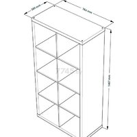 Стеллаж Mebelain Фора 8 (белый) - Превью изображения №3 — Интернет-магазин Time-Shop