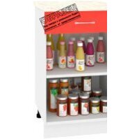 Шкаф напольный Кортекс-мебель Корнелия Лира НШ50р1ш (дуб сонома/мадрид) - Превью изображения №4 — Интернет-магазин Time-Shop