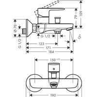 Смеситель Hansgrohe Vernis 71440670 - Превью изображения №2 — Интернет-магазин Time-Shop