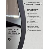 Зеркало с подсветкой  EMZE 49х115 LED.UV.NF.49.115.CHE.4K (черный с УФ-окантовкой и подсветкой) - Превью изображения №5 — Интернет-магазин Time-Shop