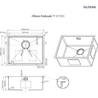 Кухонная мойка Oltens Stalvask 71101300 - Превью изображения №2 — Интернет-магазин Time-Shop