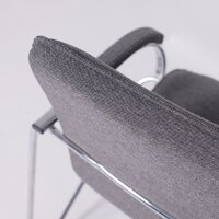 Офисный стул AksHome Samba AKS-1 (Leto 68 темно-серая ткань, мягкие подлокотники) - Превью изображения №12 — Интернет-магазин Time-Shop