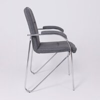 Офисный стул AksHome Samba AKS-1 (Leto 68 темно-серая ткань, мягкие подлокотники) - Превью изображения №6 — Интернет-магазин Time-Shop