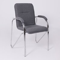 Офисный стул AksHome Samba AKS-1 (Leto 68 темно-серая ткань, мягкие подлокотники) - Превью изображения №5 — Интернет-магазин Time-Shop