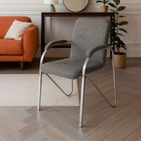 Офисный стул AksHome Samba AKS-1 (Leto 68 темно-серая ткань, мягкие подлокотники) - Превью изображения №2 — Интернет-магазин Time-Shop