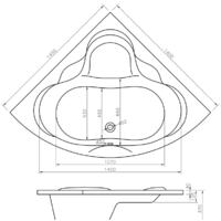 Ванна Lavinia Boho Elegant 140х140 37050140 - Превью изображения №5 — Интернет-магазин Time-Shop