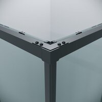 Душевой уголок Grossman Galaxy 80x80x195 300.K33.01.8080.21.00 (черный матовый/прозрачное стекло) - Превью изображения №4 — Интернет-магазин Time-Shop