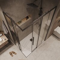 Душевой уголок Grossman Galaxy 80x80x195 300.K33.01.8080.21.00 (черный матовый/прозрачное стекло) - Превью изображения №10 — Интернет-магазин Time-Shop