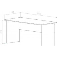 Стол МДК СП5 1600x730x750 мм (дуб млечный) - Превью изображения №2 — Интернет-магазин Time-Shop