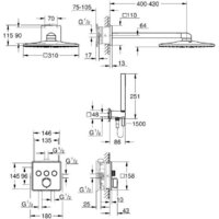 Душевая система  Grohe Vitalio SmartActive 310 Cube 34875000 - Превью изображения №4 — Интернет-магазин Time-Shop