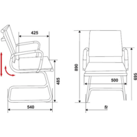 Офисный стул Бюрократ CH-993-Low-V/Black - Превью изображения №4 — Интернет-магазин Time-Shop