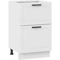 Трия Лорас 1Н5Я2 с двумя ящиками (белый/холст белый)