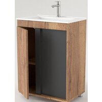  Дабер Тумба под умывальник 013 WeltWasser Deilbach 7517-60 Т13.6W.0.22 (дуб галифакс/серый) - Превью изображения №2 — Интернет-магазин Time-Shop