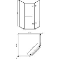 Душевой уголок Adema Safier-90 (прозрачное стекло) - Превью изображения №3 — Интернет-магазин Time-Shop
