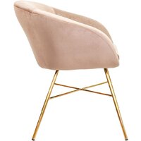 Стул с подлокотниками AksHome Amur (светло-коричневый велюр/золото) - Превью изображения №3 — Интернет-магазин Time-Shop