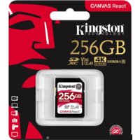 Карта памяти Kingston Canvas React SDR/256GB SDXC 256GB - Превью изображения №3 — Интернет-магазин Time-Shop