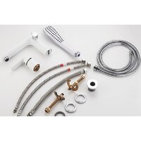 Смеситель Ledeme L1153W (белый/хром) - Превью изображения №9 — Интернет-магазин Time-Shop