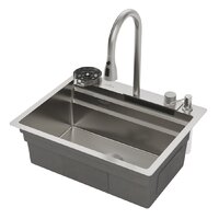 Кухонная мойка Roxen Stage Plus 560250-60 многофункциональная 8 в 1 (60*48/сатин) - Превью изображения №4 — Интернет-магазин Time-Shop