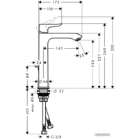 Смеситель Hansgrohe Metris 31183000 - Превью изображения №2 — Интернет-магазин Time-Shop