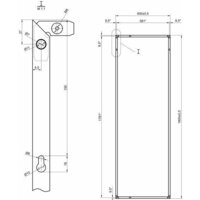 Зеркало Алмаз-Люкс МА4-18060 black 180х60 см (в алюминиевой раме/черный) - Превью изображения №5 — Интернет-магазин Time-Shop