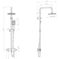 Душевая система  Deante Neo Joko Square NBJ 051T - Превью изображения №2 — Интернет-магазин Time-Shop