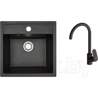 БелЭворс Rio + смеситель Like F8007122 (черный)