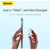 Внешний аккумулятор Baseus Magnetic Wireless PPCX020002 6000mAh (белый) - Превью изображения №3 — Интернет-магазин Time-Shop