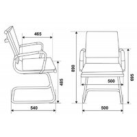 Офисный стул Бюрократ CH-993-Low-V (красный/низкая спинка/хром) - Превью изображения №3 — Интернет-магазин Time-Shop