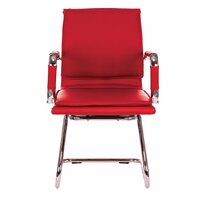 Офисный стул Бюрократ CH-993-Low-V (красный/низкая спинка/хром) - Превью изображения №2 — Интернет-магазин Time-Shop