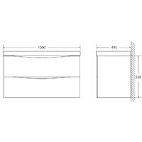  BelBagno Тумба под умывальник Marino-1000-2C-SO-NL-P (nero laccato lucid) - Превью изображения №3 — Интернет-магазин Time-Shop