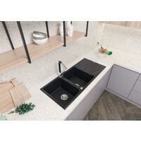 Кухонная мойка Deante Andante ZQN 2213 (графит) - Превью изображения №3 — Интернет-магазин Time-Shop