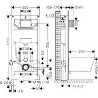 Инсталляция для унитаза Hansgrohe Iframe Universal 1022180 - Превью изображения №4 — Интернет-магазин Time-Shop