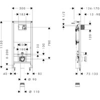 Инсталляция для унитаза Hansgrohe Iframe Universal 1022180 - Превью изображения №2 — Интернет-магазин Time-Shop
