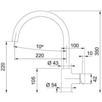 Смеситель Franke Lina XL 115.0626.019 (черный матовый) - Превью изображения №2 — Интернет-магазин Time-Shop