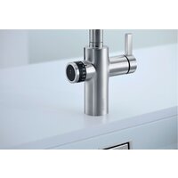 Смеситель Blanco Evol-S Volume с дозатором воды (рычаг справа, хром) - Превью изображения №6 — Интернет-магазин Time-Shop