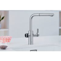 Смеситель Blanco Evol-S Volume с дозатором воды (рычаг справа, хром) - Превью изображения №2 — Интернет-магазин Time-Shop