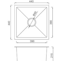 Кухонная мойка Gappo GS4444 - Превью изображения №2 — Интернет-магазин Time-Shop