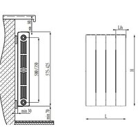 Биметаллический радиатор Rifar SUPReMO 500 (8 секций) - Превью изображения №2 — Интернет-магазин Time-Shop