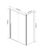 Душевой уголок Vincea Lugano VSR-1L1012CLB-1 (черный/прозрачное) - Превью изображения №5 — Интернет-магазин Time-Shop