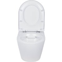 Унитаз подвесной Roxen Antares 530185-02 в комплекте с инсталляцией StounFix Dual Fresh 6 в 1 966774 (кнопка: серый гранит) - Превью изображения №6 — Интернет-магазин Time-Shop