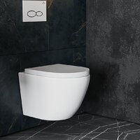 Унитаз подвесной Roxen Antares 530185-02 в комплекте с инсталляцией StounFix Dual Fresh 6 в 1 966774 (кнопка: серый гранит) - Превью изображения №9 — Интернет-магазин Time-Shop