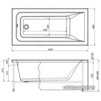 Ванна Aquanet Bright 145x70 - Превью изображения №5 — Интернет-магазин Time-Shop