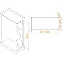 Душевая стенка RGW WA-002W 35100206-15 60 (белый/прозрачное стекло) - Превью изображения №2 — Интернет-магазин Time-Shop
