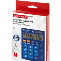 Бухгалтерский калькулятор BRAUBERG Ultra-08-BU 250508 (синий) - Превью изображения №9 — Интернет-магазин Time-Shop