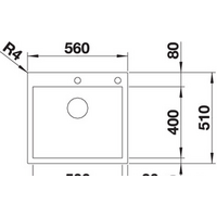 Кухонная мойка Blanco Zerox 500-IF/A Durinox (с клапаном-автоматом) - Превью изображения №4 — Интернет-магазин Time-Shop