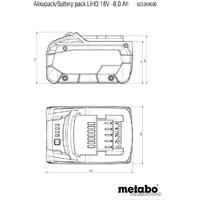 Аккумулятор Metabo 625549000 (18В/10 Ah) - Превью изображения №2 — Интернет-магазин Time-Shop