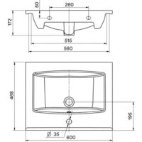  Vigo Тумба под умывальник Grani 600-2-1 Элина (дуб золотой) - Превью изображения №8 — Интернет-магазин Time-Shop