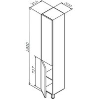  AM.PM Шкаф-пенал Gem M90CSL0306HF - Превью изображения №8 — Интернет-магазин Time-Shop