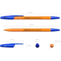 Набор шариковых ручек Erich Krause R-301 Orange Stick синий 22189 (4 шт) - Превью изображения №4 — Интернет-магазин Time-Shop